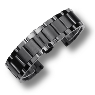 Curved Stainless Steel Watchband with Butterfly Buckle - watchband.direct
